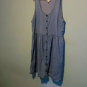 Light weight, light wash denim dress free with $59 or more bundle forever 21